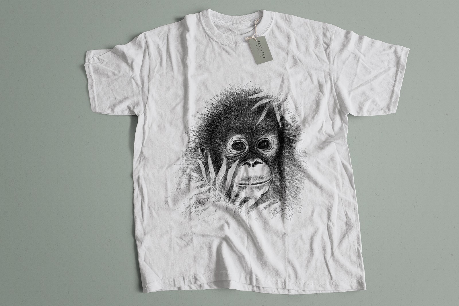 FREEWILD Monkey life illustration - T-shirt