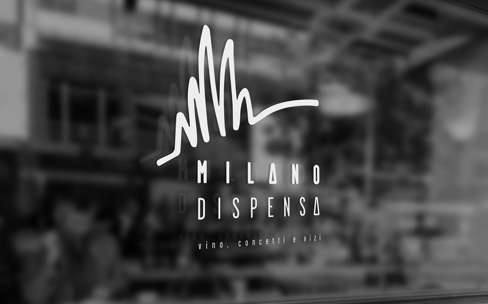 Milano Dispensa - logo design negative